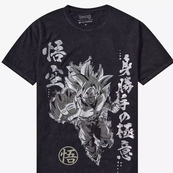 Dragon Ball Super Goku Foil Mineral Wash T-Shirt - Picture 1 of 7